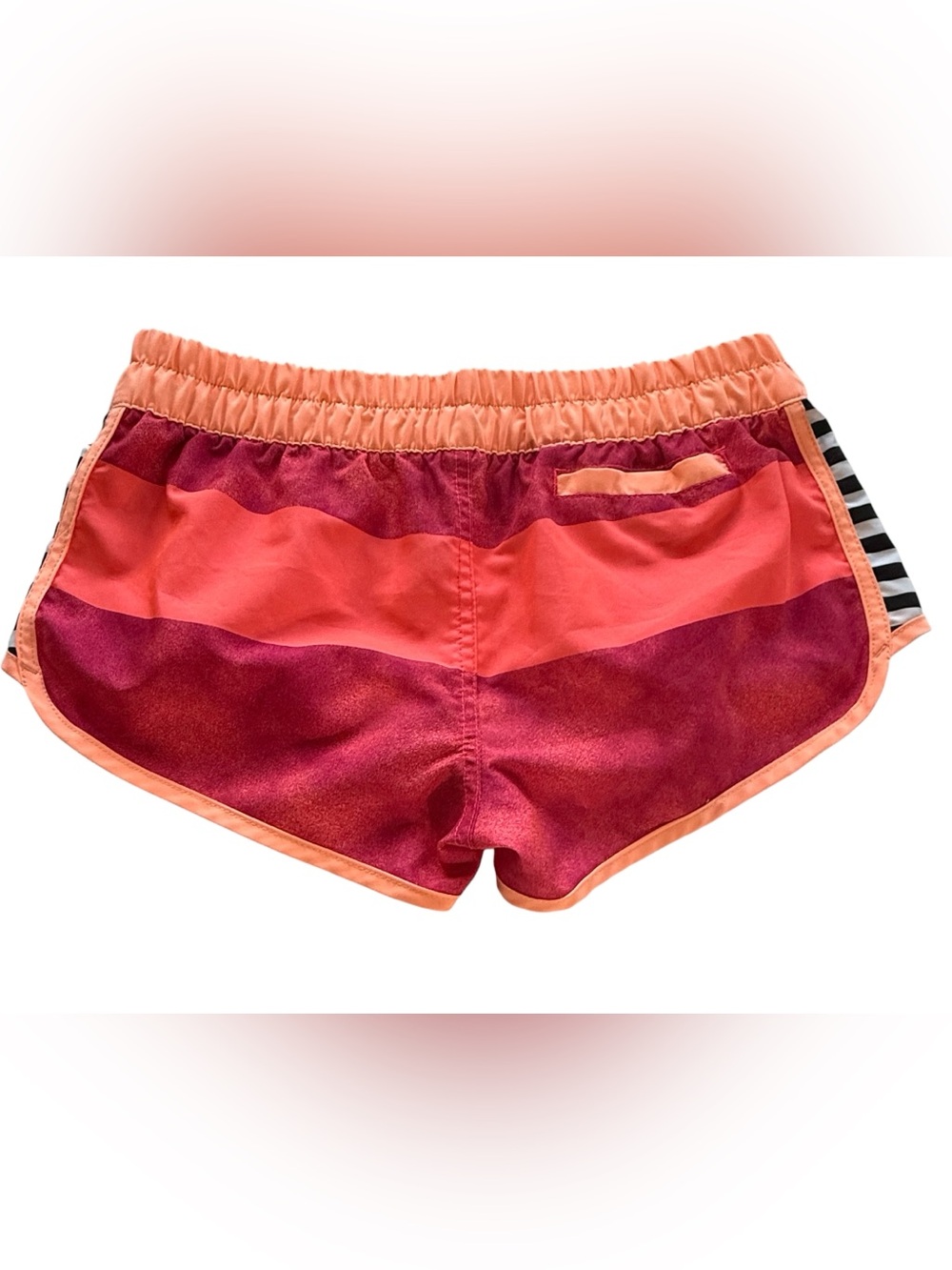 Women’s Hurley Supersuede Printed Beachrider Boardshorts Coral/Red Stripes - Picture 3 of 6